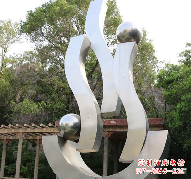 廊坊不锈钢小区“飘带雕塑”一种充满艺术气息的雕塑