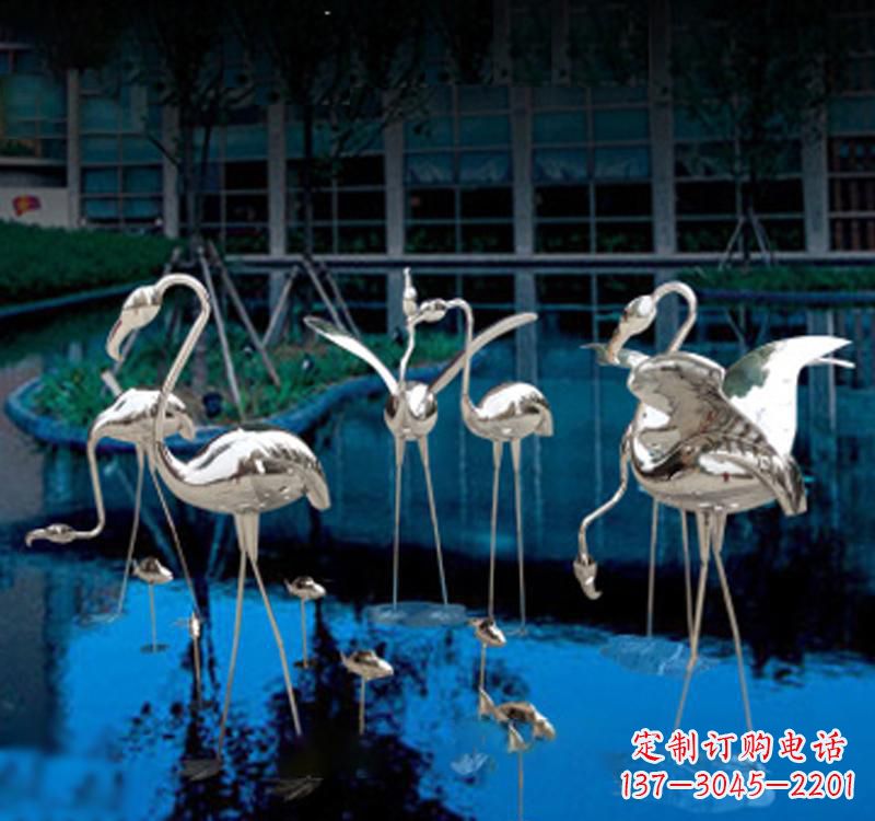 廊坊不锈钢仙鹤雕塑汇聚自然之美