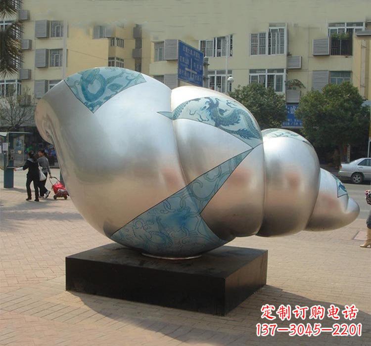 廊坊不锈钢海螺雕塑——给小区增添美的魅力
