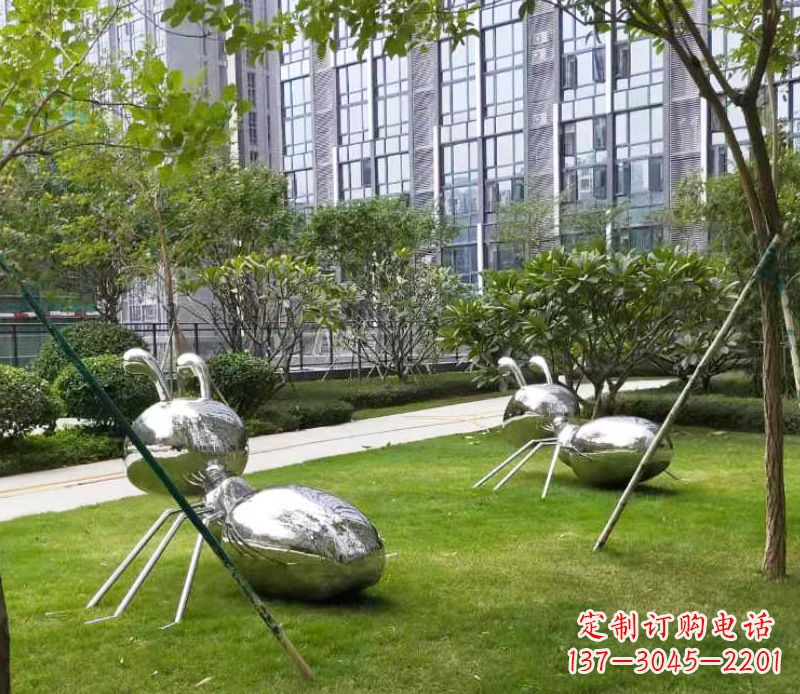 廊坊不锈钢小区的蚂蚁雕塑