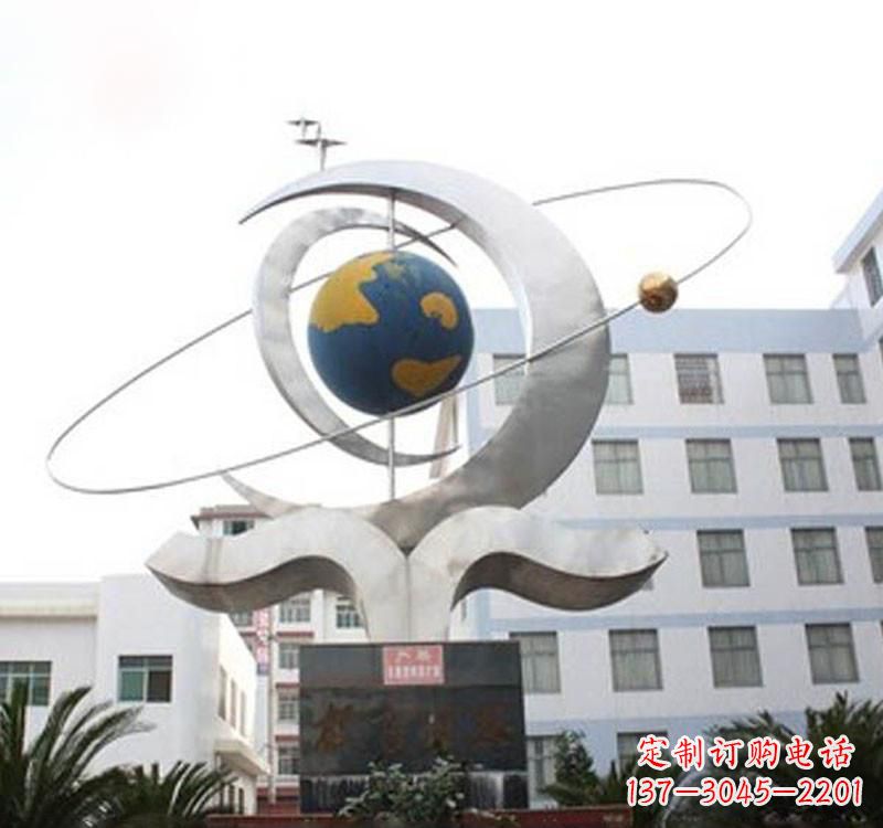 廊坊不锈钢校园地球仪雕塑