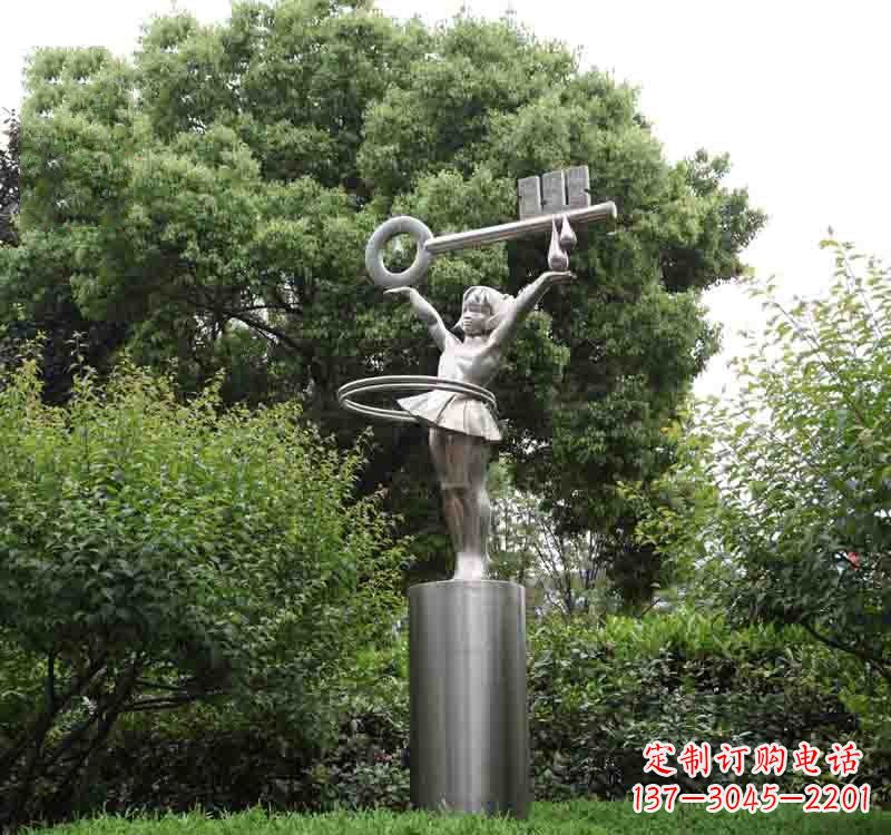 廊坊不锈钢校园钥匙雕塑