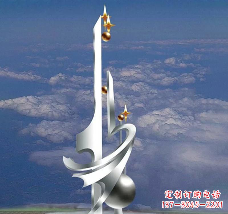 廊坊不锈钢校园书本雕塑传承知识文化