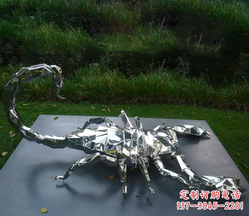 廊坊不锈钢蝎子雕塑精致且充满魅力