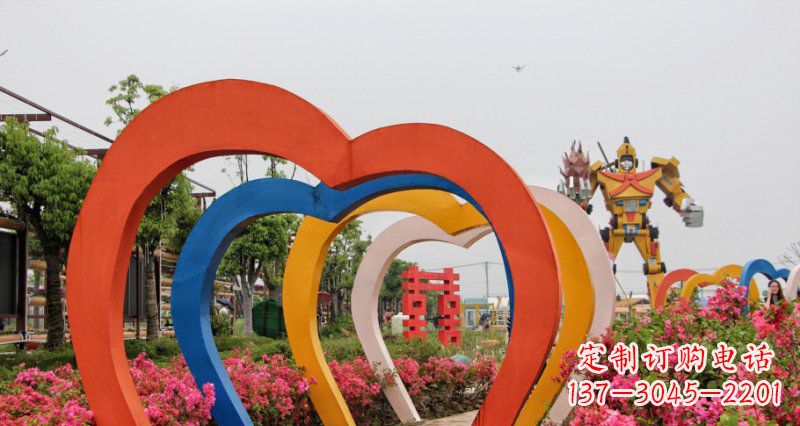 廊坊不锈钢心形拱门雕塑——浪漫之门