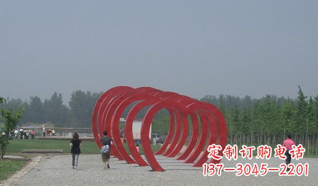 廊坊不锈钢心形拱门雕塑美丽而神圣