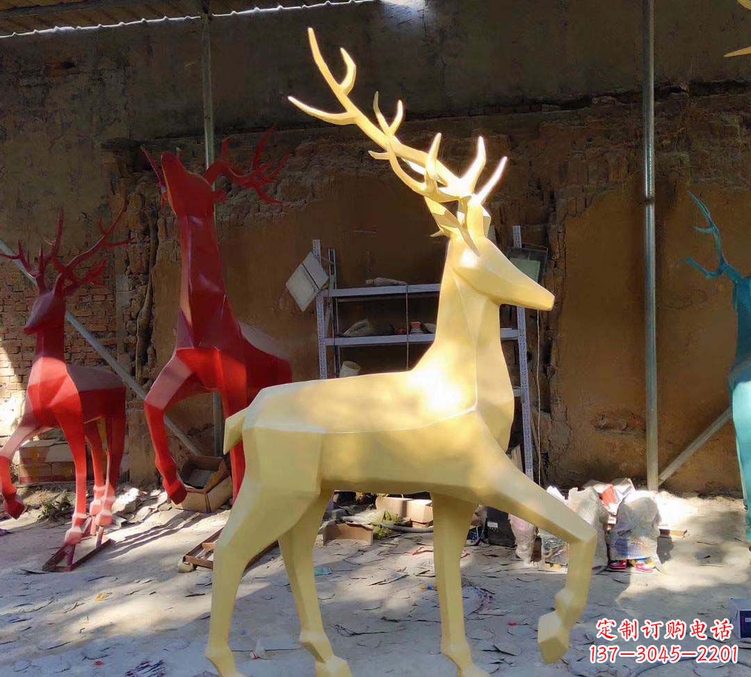廊坊新款仿真不锈钢小鹿雕塑