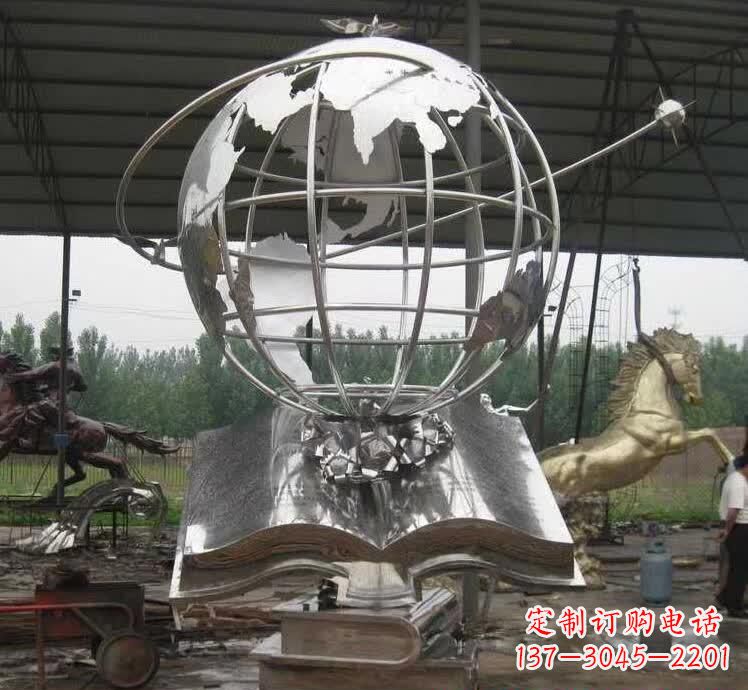 廊坊不锈钢地球仪雕塑精美的自然之美