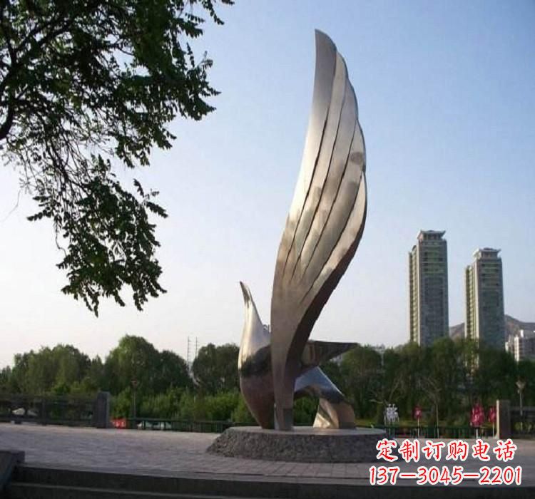 廊坊精美的不锈钢翅膀雕塑