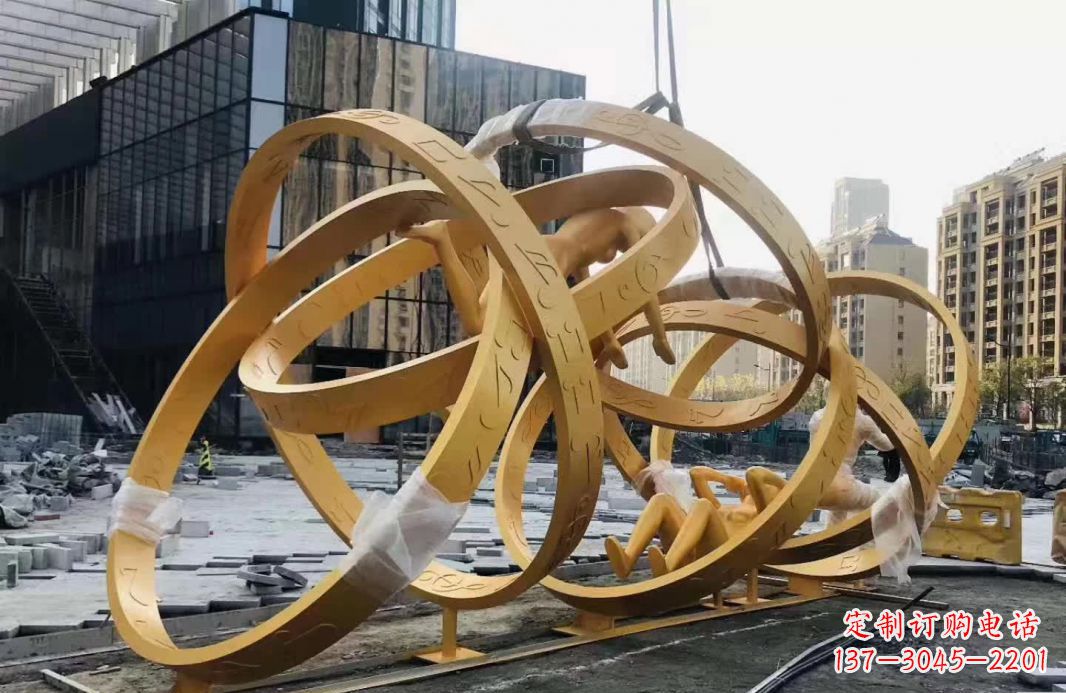 廊坊不锈钢音符运动人物雕塑艺术融合音乐