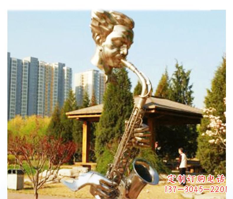 廊坊不锈钢萨克斯雕塑精美而又抒情