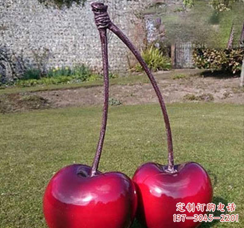 廊坊不锈钢樱桃雕塑传承美好记忆