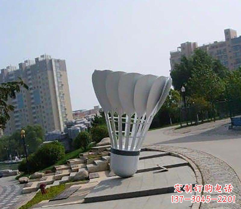 廊坊不锈钢羽毛球雕塑装点美丽的羽毛球世界