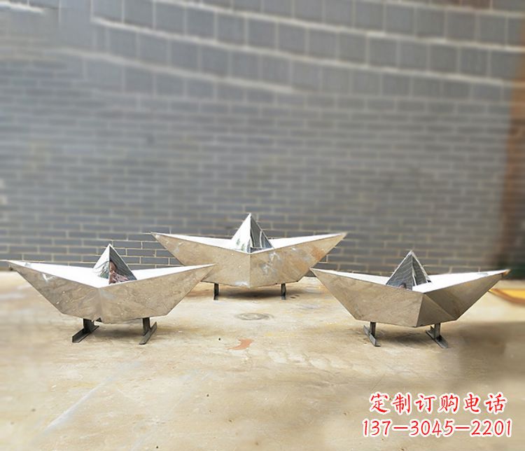 廊坊不锈钢元宝雕塑精致的艺术品