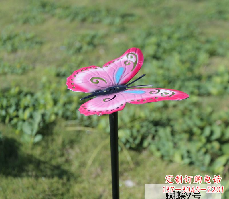 廊坊不锈钢园林彩色蝴蝶插件精美的蝴蝶雕塑