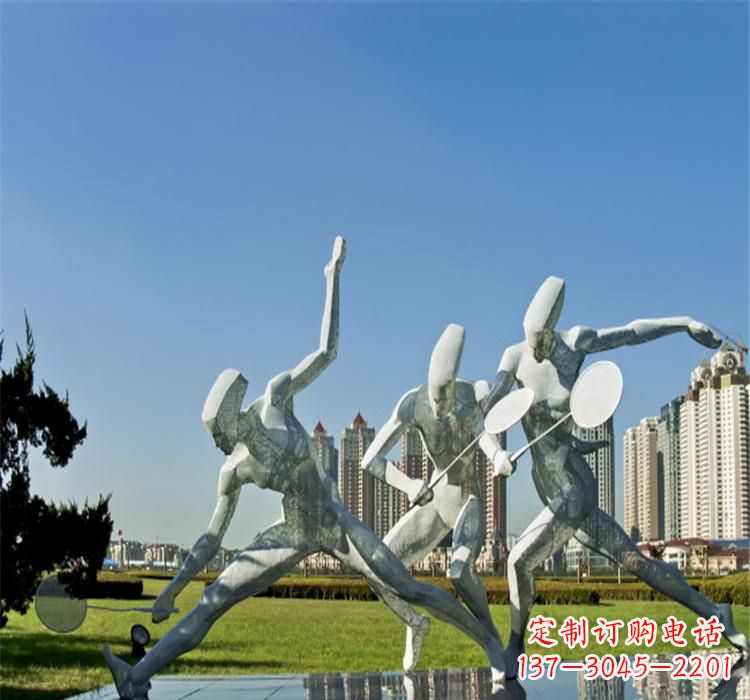 廊坊不锈钢羽毛球雕塑——拓展你的园林视野
