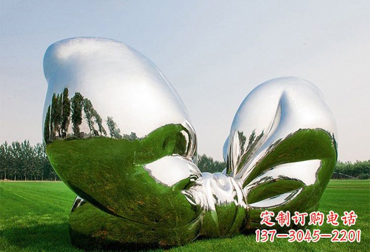 廊坊艺术之美——不锈钢园林大型蝴蝶结雕塑