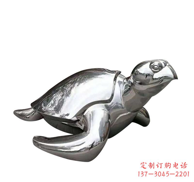 廊坊不锈钢海龟雕塑象征着长寿和坚强