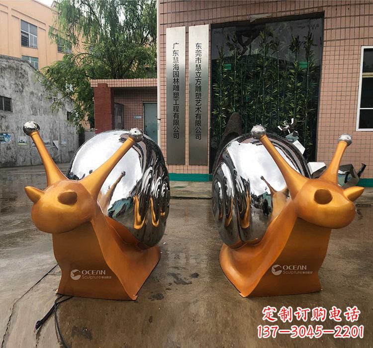廊坊不锈钢蜗牛雕塑——精致美观的园林装饰