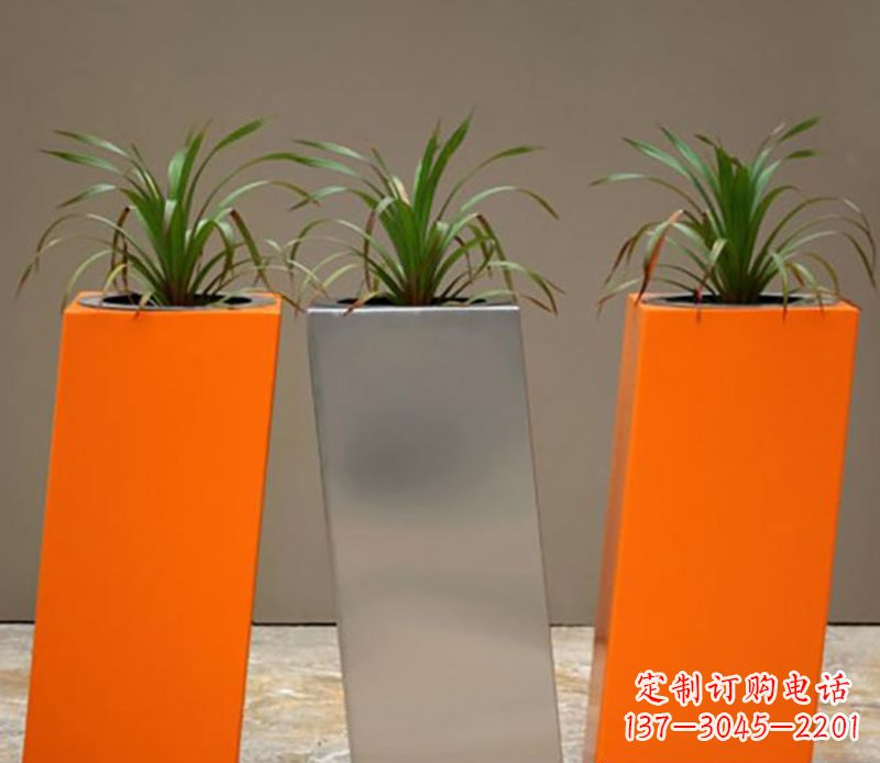 廊坊不锈钢花盆雕塑一种全新的视觉体验