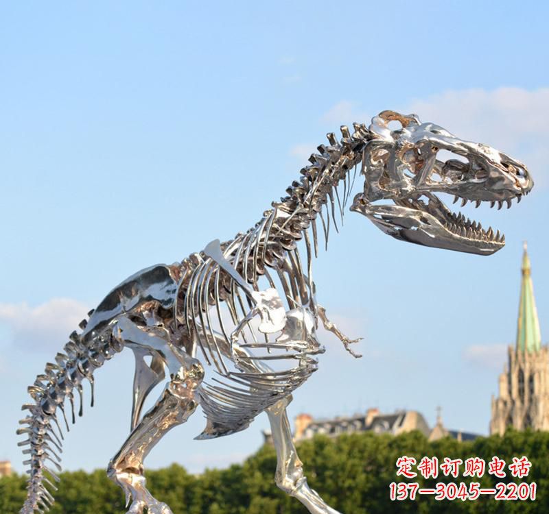 廊坊不锈钢恐龙雕塑精致纪念它们的存在