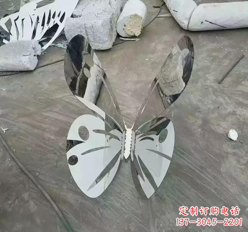 廊坊不锈钢园林蝴蝶雕塑精美的艺术之作