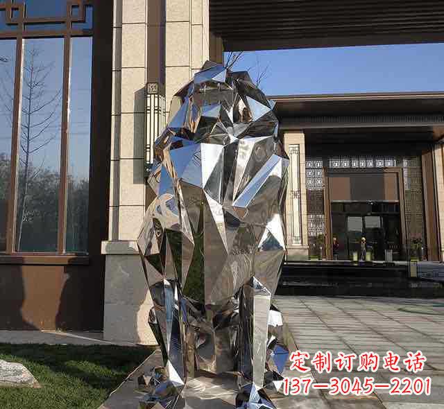 廊坊不锈钢狮子雕塑给园林带来神秘与力量