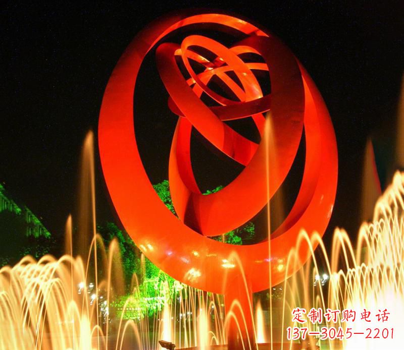 廊坊圆环雕塑抽象的艺术之美