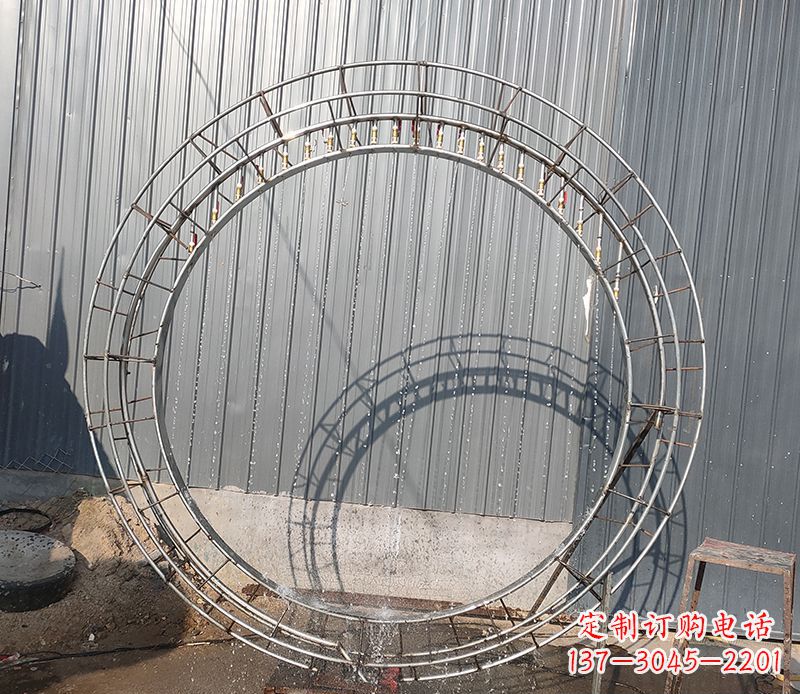 廊坊圆环的美——不锈钢景观雕塑