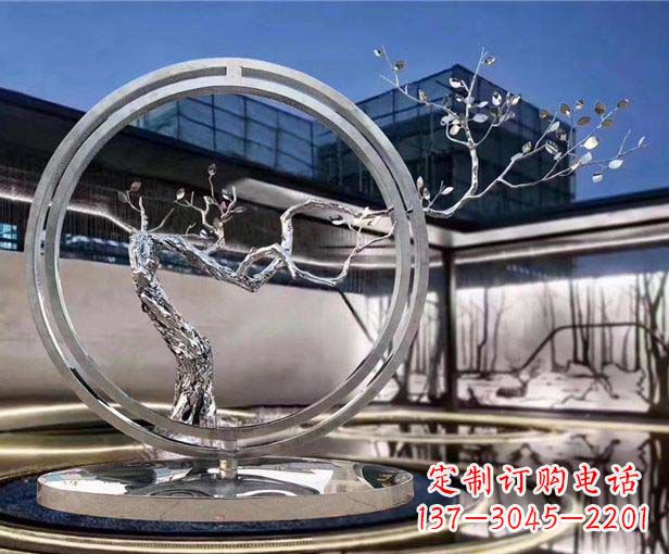 廊坊不锈钢圆环景观雕塑给城市带来活力与美感