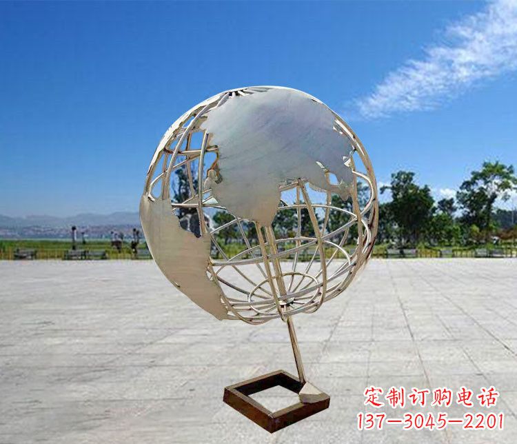 廊坊神奇的不锈钢地球仪雕塑
