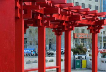 廊坊长廊雕塑描绘城市景观的艺术作品