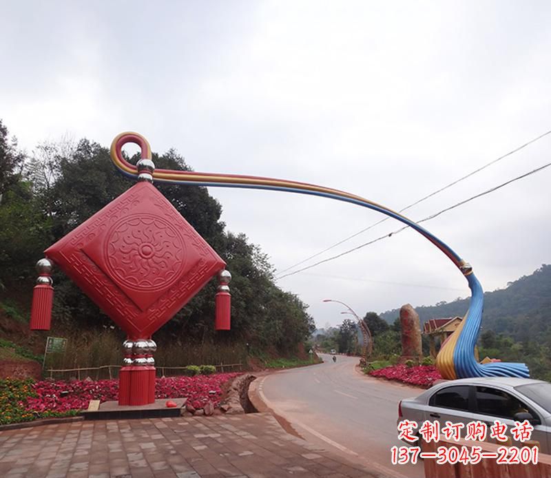 廊坊不锈钢拱门雕塑精致的现代艺术