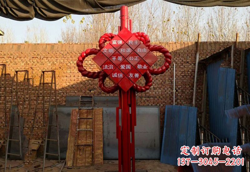 廊坊社会主义核心价值观与不锈钢雕塑的融合