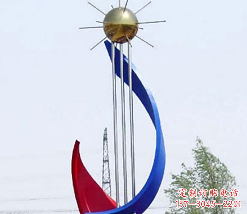 廊坊流动的美——不锈钢飘带雕塑