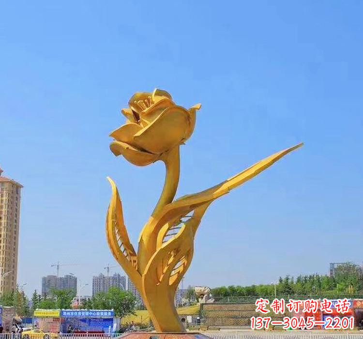 廊坊精美不锈钢紫荆花雕塑