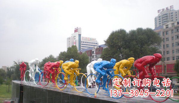 廊坊不锈钢自行车雕塑激情与美感的结合