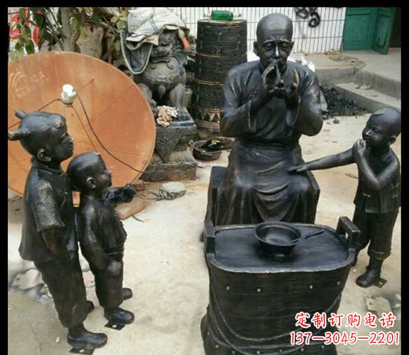 廊坊糖果街上的铜雕精灵