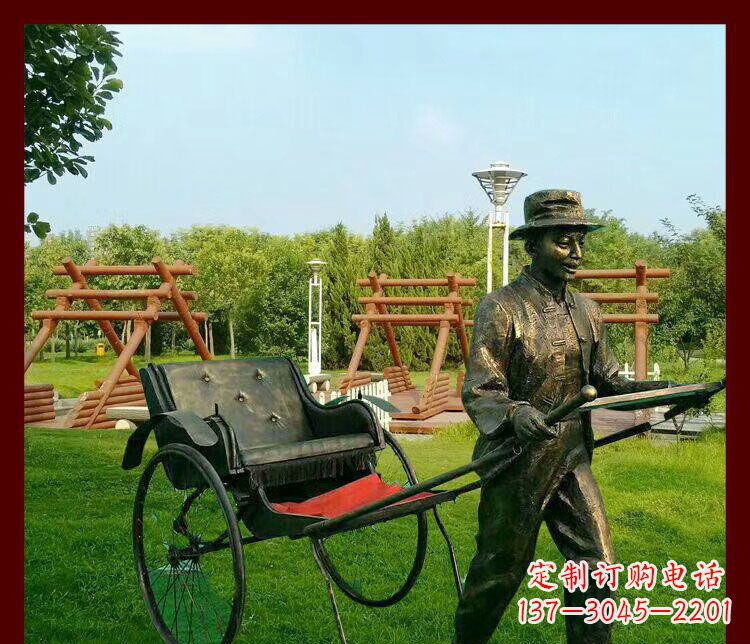 廊坊细说黄包车夫人雕塑