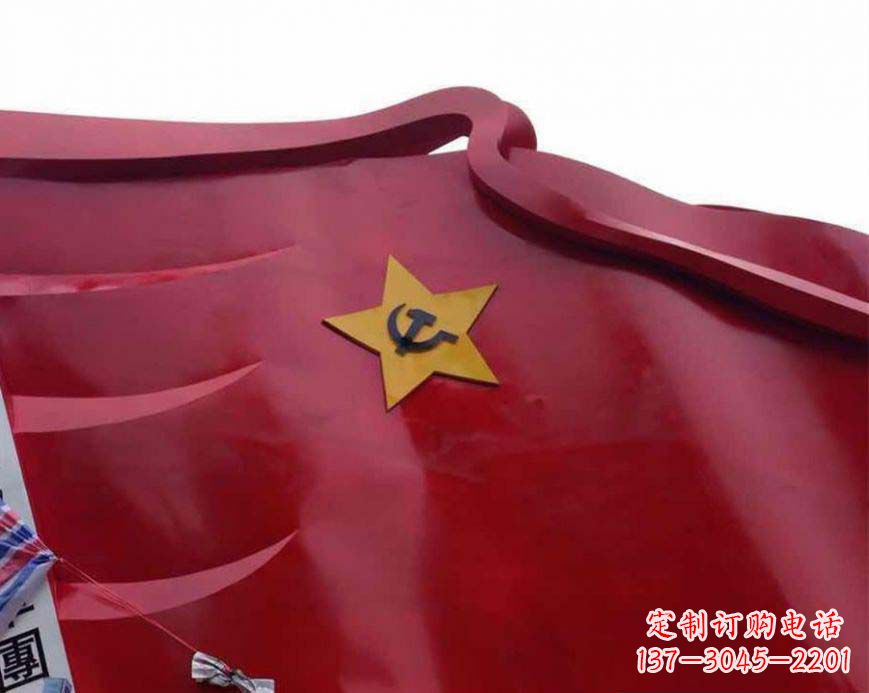 廊坊不锈钢党徽雕塑——传承红色基因