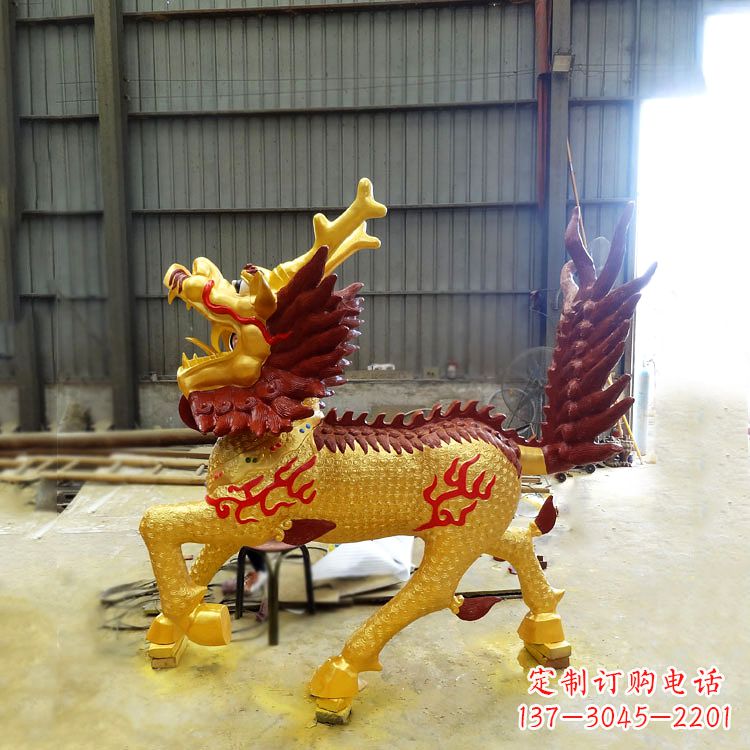 廊坊精美麒麟铜雕塑