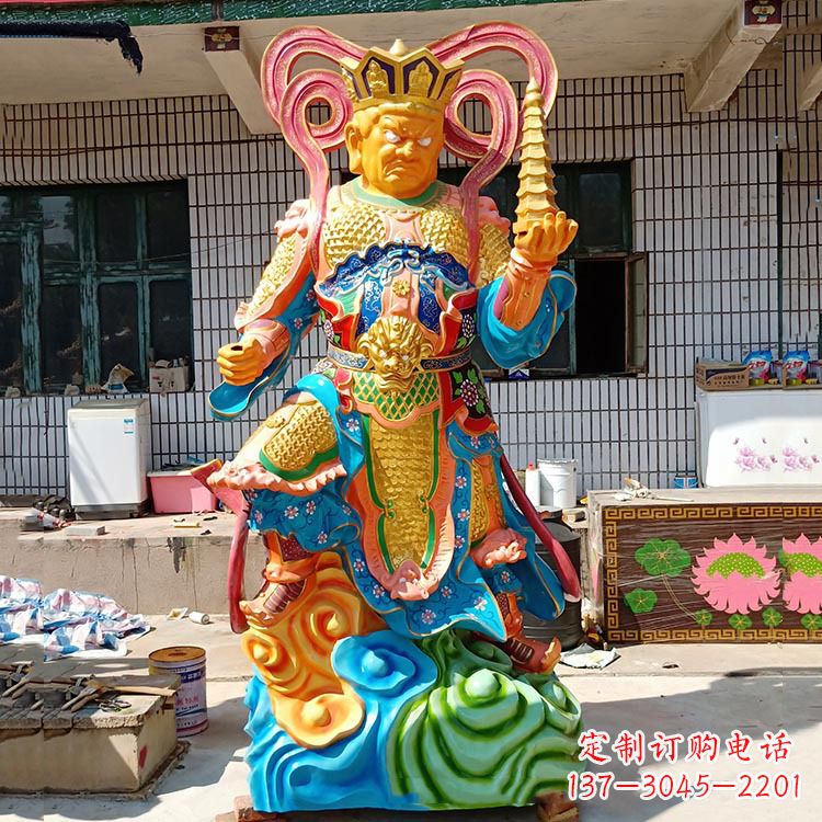 廊坊玻璃钢托塔天王雕塑