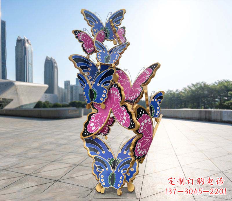 廊坊不锈钢蝴蝶雕塑美丽的艺术诠释