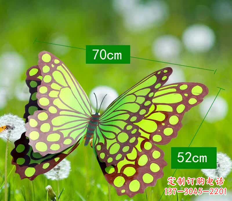 廊坊不锈钢蝴蝶雕塑彩色园林的精灵
