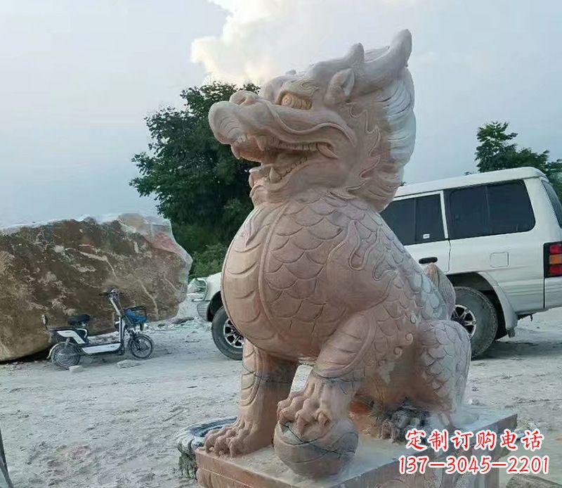 廊坊麒麟雕塑象征传统文化的精灵