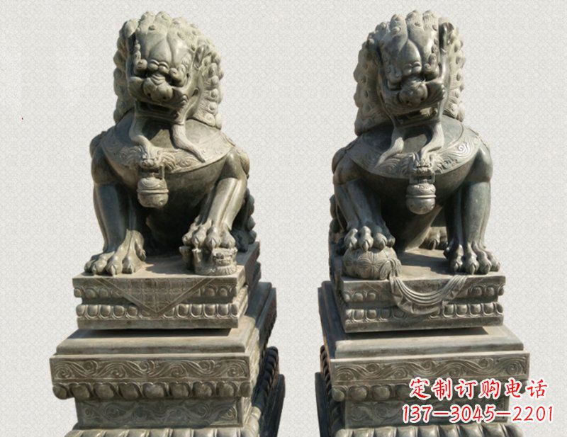 廊坊狮子雕塑象征王者风范