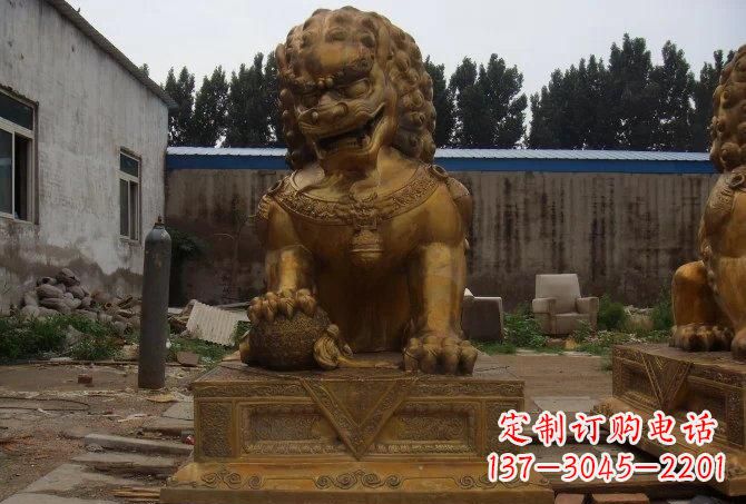 廊坊静谧的狮子雕塑精美的工艺与精神传承