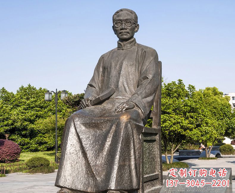 廊坊蔡元培一位教育家的雕塑