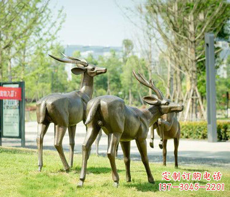 廊坊藏羚羊公园羚羊铜雕
