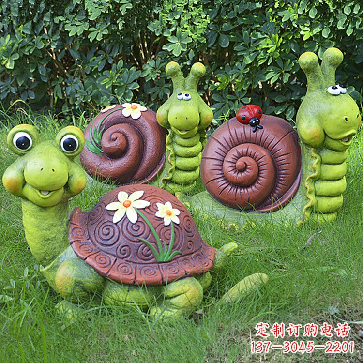 廊坊蜗牛雕塑——精致的草坪小动物装点